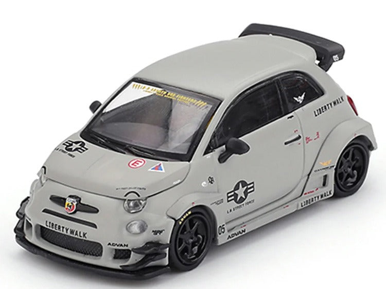Mini GT MGT01064 Abarth 595 Liberty Walk LB-WORKS x Abas Works Fighters 1:64 Matte Grey