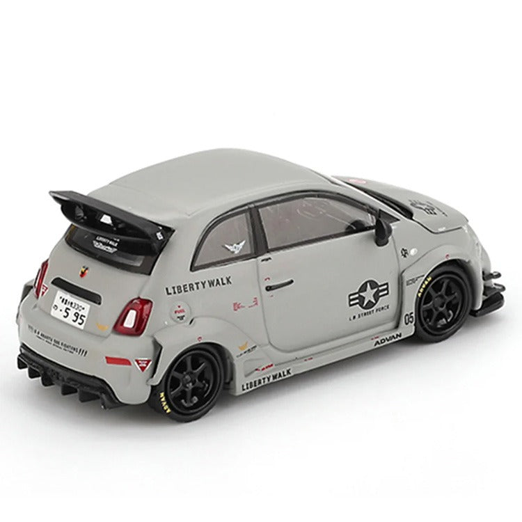 Mini GT MGT01064 Abarth 595 Liberty Walk LB-WORKS x Abas Works Fighters 1:64 Matte Grey