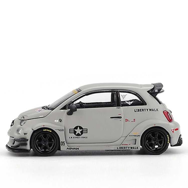 Mini GT MGT01064 Abarth 595 Liberty Walk LB-WORKS x Abas Works Fighters 1:64 Matte Grey