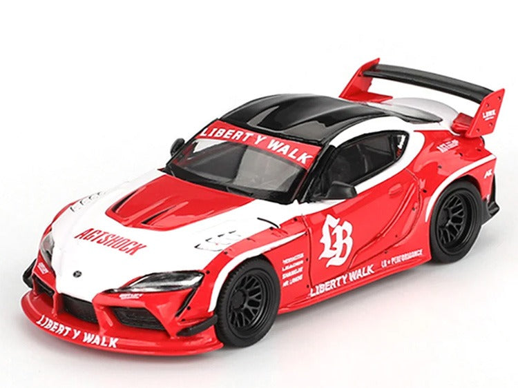 Mini GT MGT01103 LBWK Liberty Walk LB Works Toyota GR Supra 1:64 Red / White