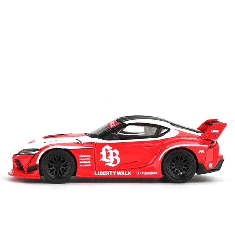 Mini GT MGT01103 LBWK Liberty Walk LB Works Toyota GR Supra 1:64 Red / White