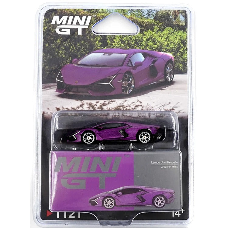 Mini GT MGT01121 Lamborghini Revuelto Viola 30th 1:64 Matte Purple