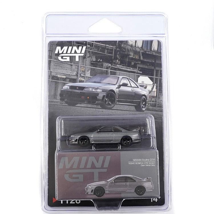 Mini GT MGT01128 Nissan Skyline GT-R Nismo BCNR33 CRS Version 1:64 Dark Metal Gray