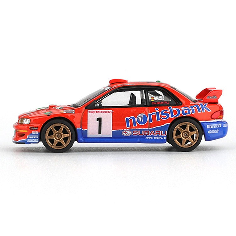 Mini GT MGT01140 Subaru Impreza WRC 97 #1 1999 DRM Champion 1:64 Red