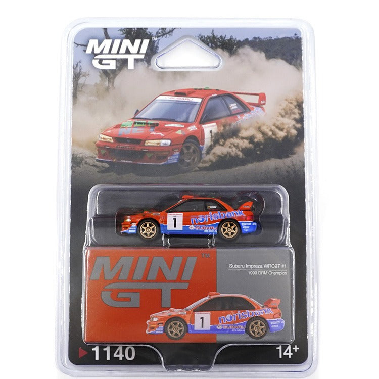Mini GT MGT01140 Subaru Impreza WRC 97 #1 1999 DRM Champion 1:64 Red