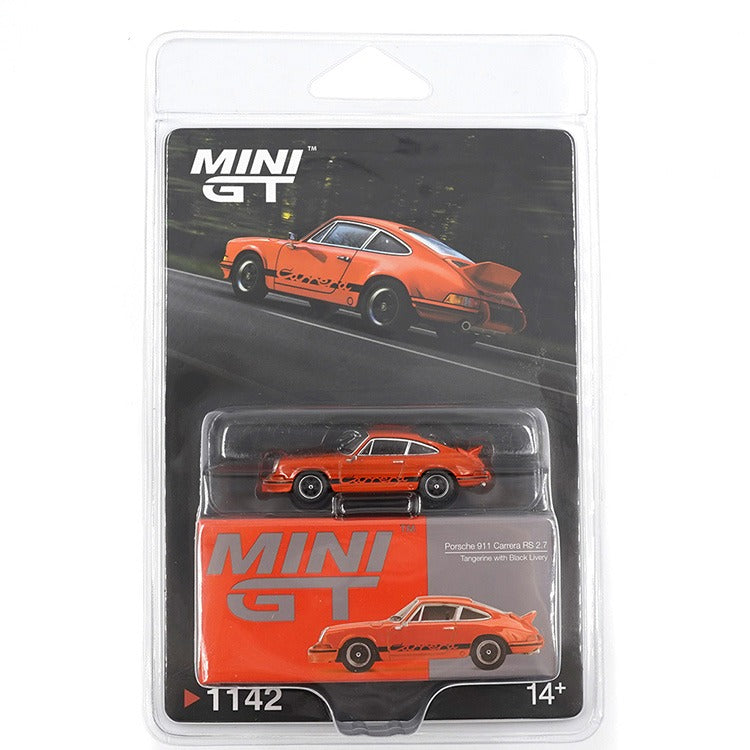 Mini GT MGT01142 Porsche 911 Carrera RS 2.7 1:64 Tangerine with Black Livery