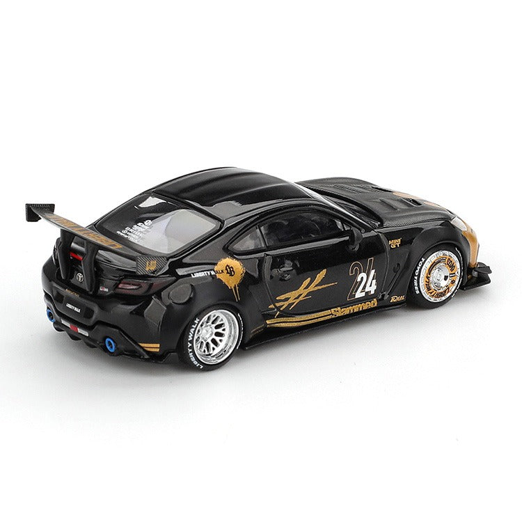 Mini GT MGT01149 LBWK Liberty Walk LB Nation Toyota GR 86 GR86 #24 1:64 Black / Gold