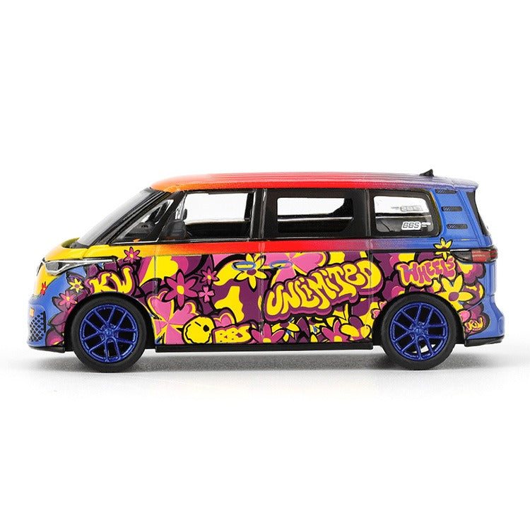 Mini GT MGT01159 VW Volkswagen ID. Buzz KW/BBS 1:64 Blue Orange Yellow