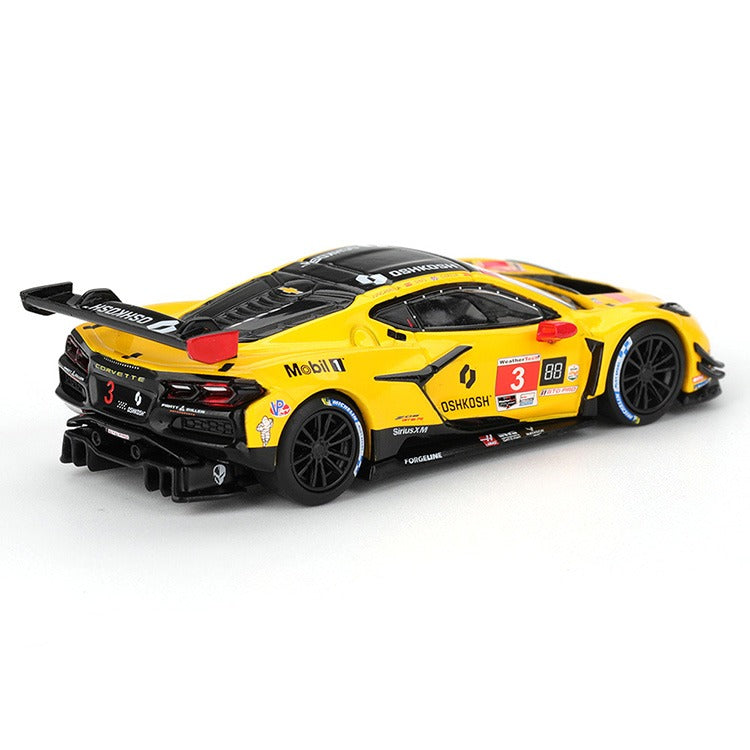 Mini GT MGT01168 Chevrolet Corvette Z06 GT3.R #3 Racing by Pratt Miller Motorsports 2025 IMSA Daytona 24 Hrs 1:64 Yellow