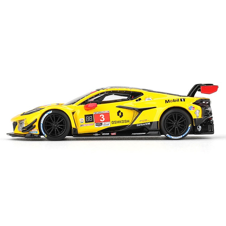 Mini GT MGT01168 Chevrolet Corvette Z06 GT3.R #3 Racing by Pratt Miller Motorsports 2025 IMSA Daytona 24 Hrs 1:64 Yellow