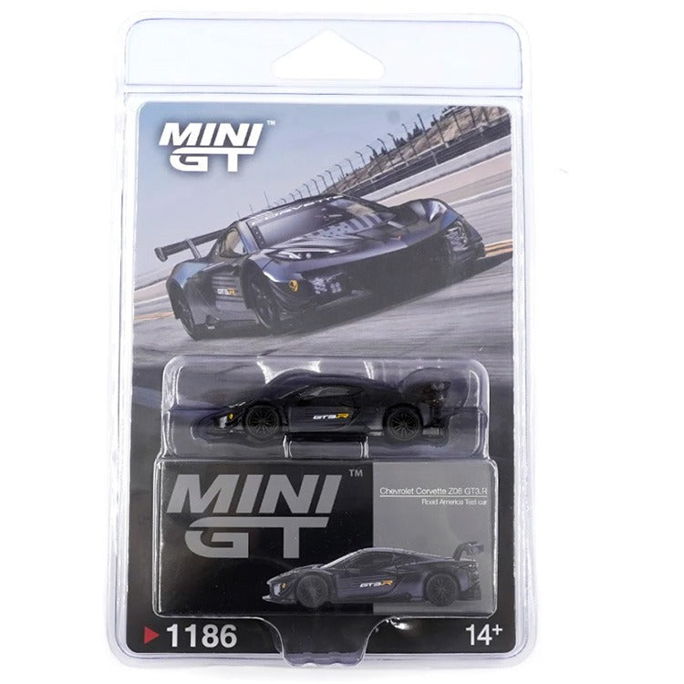 Mini GT MGT01186 Chevrolet Corvette Z06 GT3.R Road America Test Car 1:64 Black