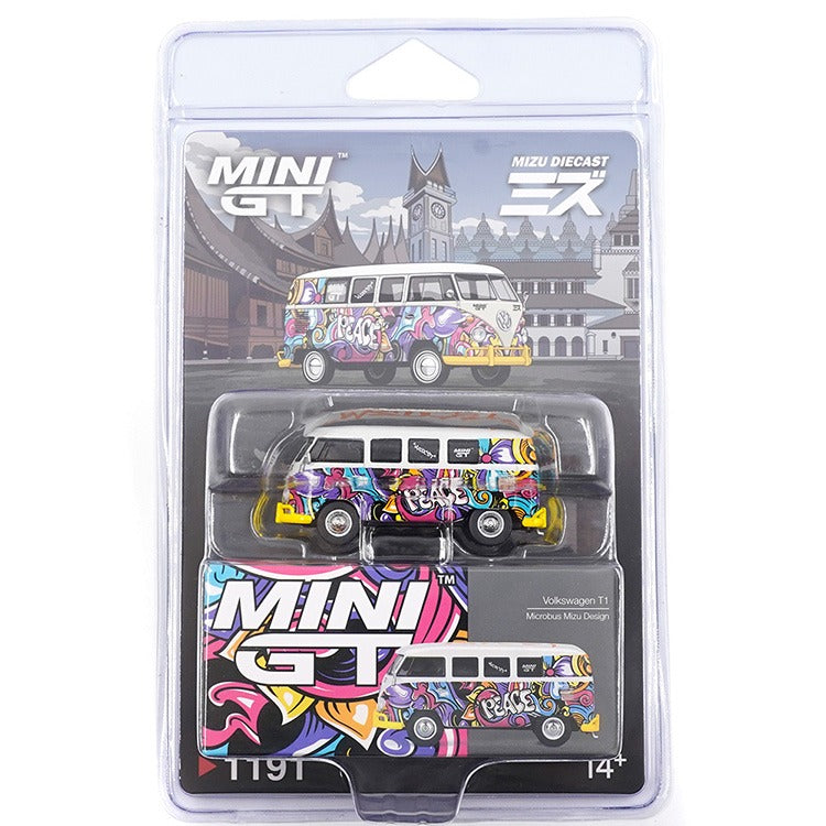 Mini GT MGT01191 VW Volkswagen T1 Microbus Mizu Design 1:64