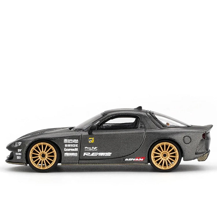 Mini GT MGT01205 Mazda RX-7 RE-Amemiya Matsukiyo KOKU 3 Rotor NA-7 TAS 2025 Best Tuned Car Award 1:64 Carbon