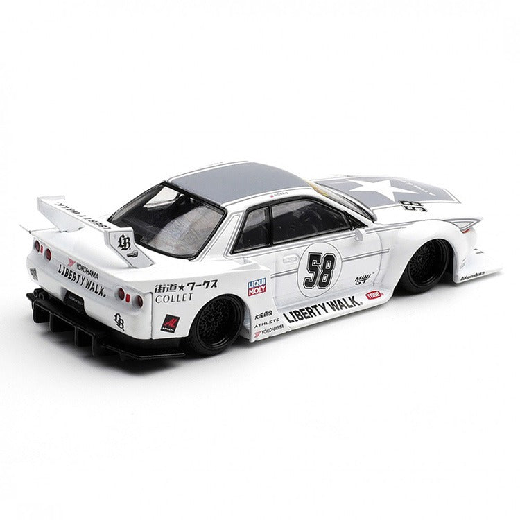 Mini GT MGT01217 LBWK Liberty Walk Nissan GT-R32 LB-Kaido Works TAS 2025 1:64 White