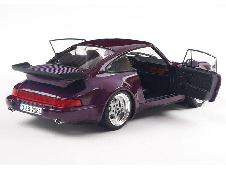 Solido S1803412 1990 Porsche 911 (964) Turbo 1:18 Violet Blue Metallic
