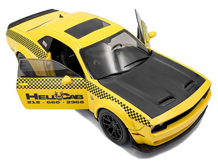 Solido S1805716 2023 Dodge Challenger Hellvar Redeye Widebody NYC Taxi 1:18 Yellow