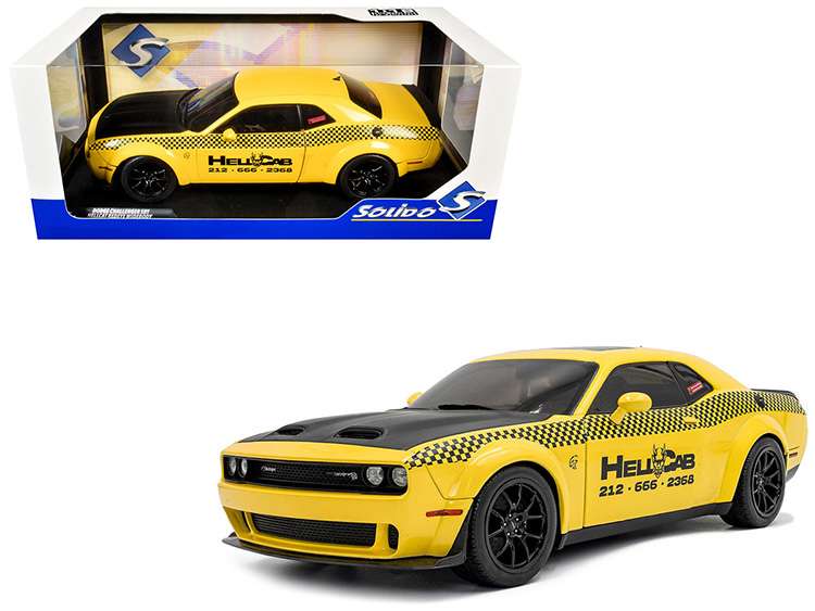 Solido S1805716 2023 Dodge Challenger Hellvar Redeye Widebody NYC Taxi 1:18 Yellow