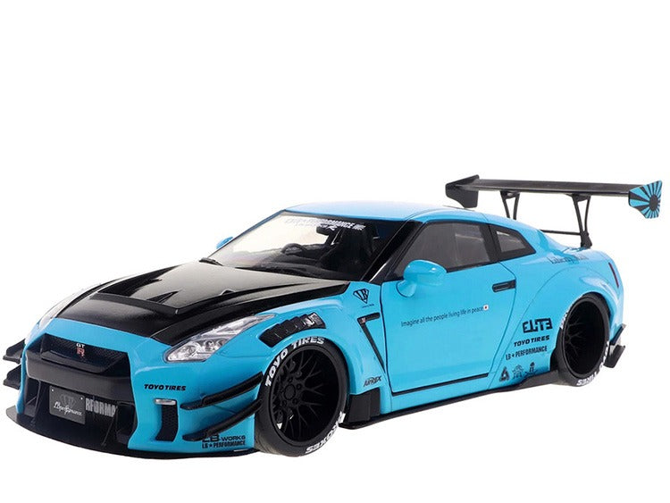 Solido S1805817 LBWK Liberty Walk 2023 Nissan Skyline GT-R R35 1:18 Baby Blue