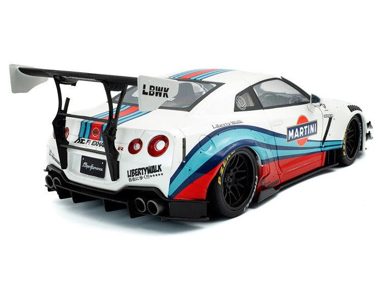 Solido S1805819 2024 Nissan Skyline GT-R R35 LBWK Liberty Walk MARTINI 1:18 White