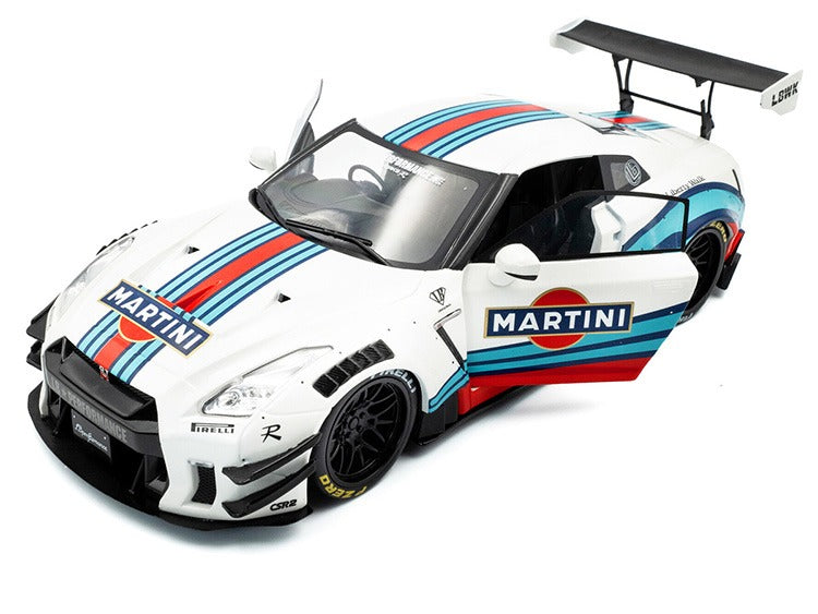 Solido S1805819 2024 Nissan Skyline GT-R R35 LBWK Liberty Walk MARTINI 1:18 White