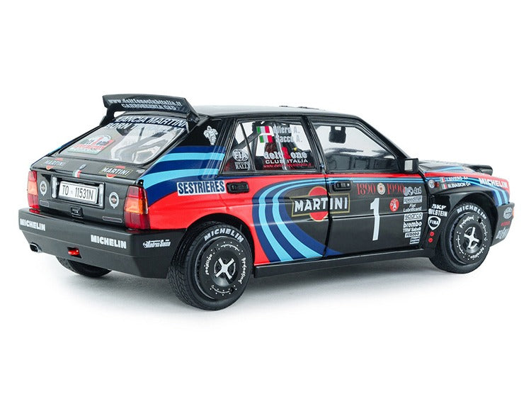 Solido S1807809 Lancia Delta HF Integrale Tribute to Biason Rallye Monte Carlo 1990 1:18 #1 Black Included US Shipping