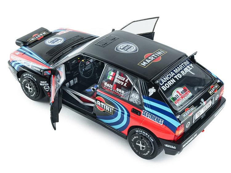 Solido S1807809 Lancia Delta HF Integrale Tribute to Biason Rallye Monte Carlo 1990 1:18 #1 Black Included US Shipping
