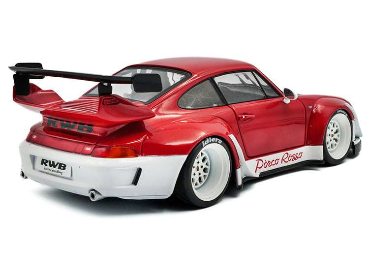 Solido S1808505 2020 Porsche RWB Body Kit Porco Rosso 1:18 Red / White