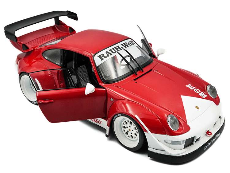 Solido S1808505 2020 Porsche RWB Body Kit Porco Rosso 1:18 Red / White