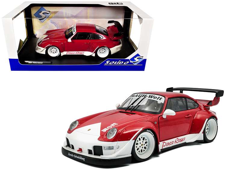 Solido S1808505 2020 Porsche RWB Body Kit Porco Rosso 1:18 Red / White