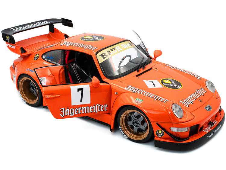 Solido S1808506 2020 Porsche RWB Body Kit #7 Jagermeister 1:18 Orange