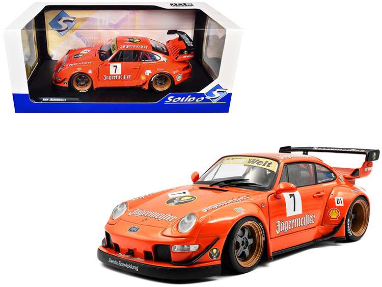 Solido S1808506 2020 Porsche RWB Body Kit #7 Jagermeister 1:18 Orange