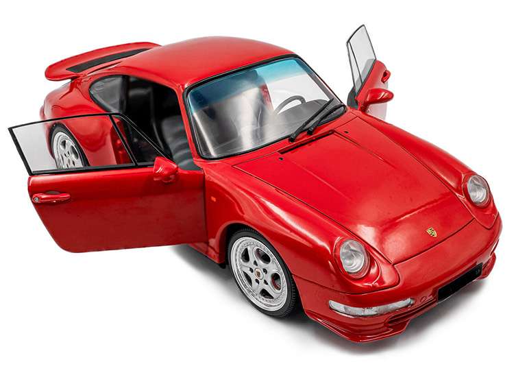 Solido S1810104 1997 Porsche 911 (993) Carrera RS 1:18 Indischrot Red