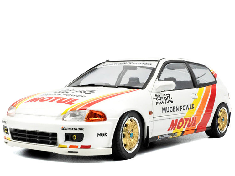 Solido S1810404 1992 Honda Civic EG6 Mugen Racing 1:18 White with Stripes