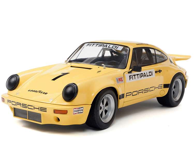 Solido S1810703 1974 Porsche 911 IROC #1 Fittipaldi 1:18 Yellow