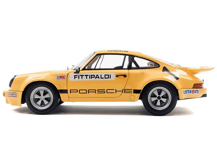 Solido S1810703 1974 Porsche 911 IROC #1 Fittipaldi 1:18 Yellow