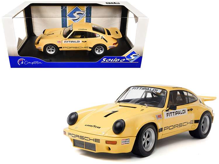 Solido S1810703 1974 Porsche 911 IROC #1 Fittipaldi 1:18 Yellow