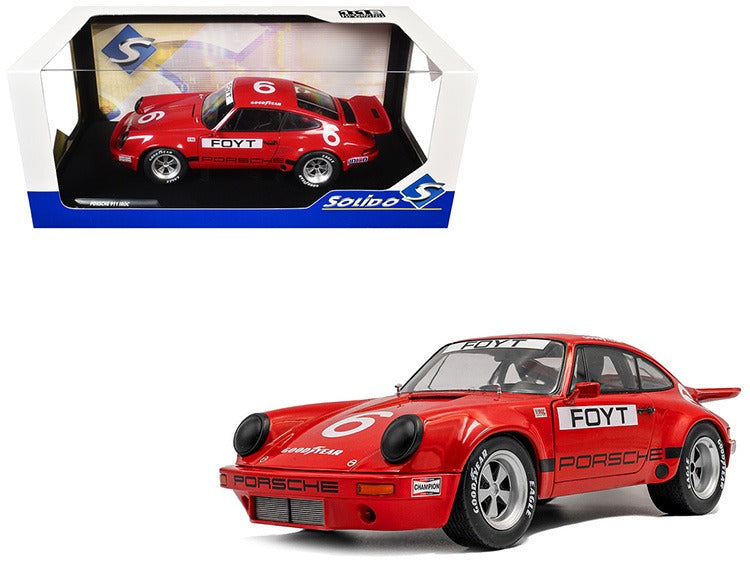 Solido S1810704 1974 Porsche 911 #6 Foyt IROC Daytona 1:18 Red