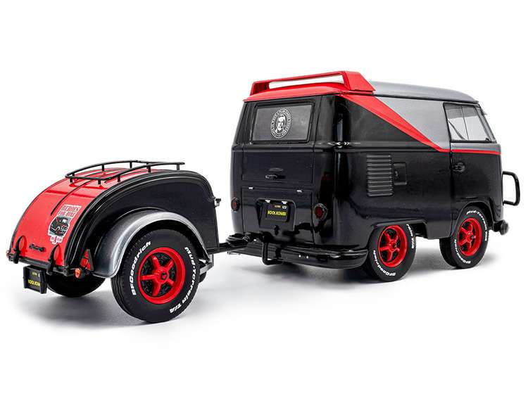 Solido S1810903 Cool Kombi Sport with Trailer 1:18 Grey / Black / Red