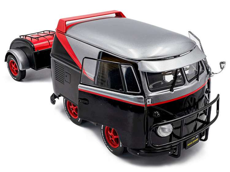 Solido S1810903 Cool Kombi Sport with Trailer 1:18 Grey / Black / Red