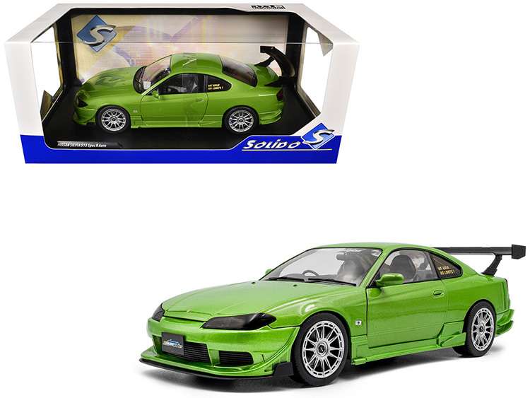 Solido S1812203 1999 Nissan Silvia S15 Spec-R Aero Solido Works 1:18 Green