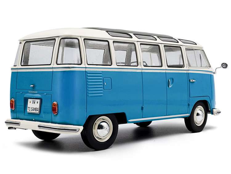 Solido S1813401 1962 VW Volkswagen T1 Samba 1:18 Blue / White