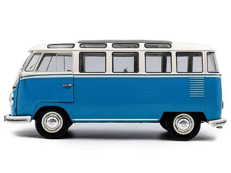 Solido S1813401 1962 VW Volkswagen T1 Samba 1:18 Blue / White