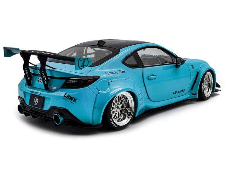 Solido S1813601 2024 Toyota GR86 LBWK Liberty Walk Body Kit 1:18 Baby Blue