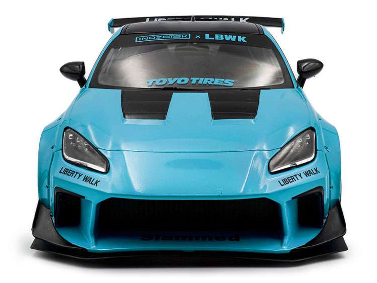 Solido S1813601 2024 Toyota GR86 LBWK Liberty Walk Body Kit 1:18 Baby Blue