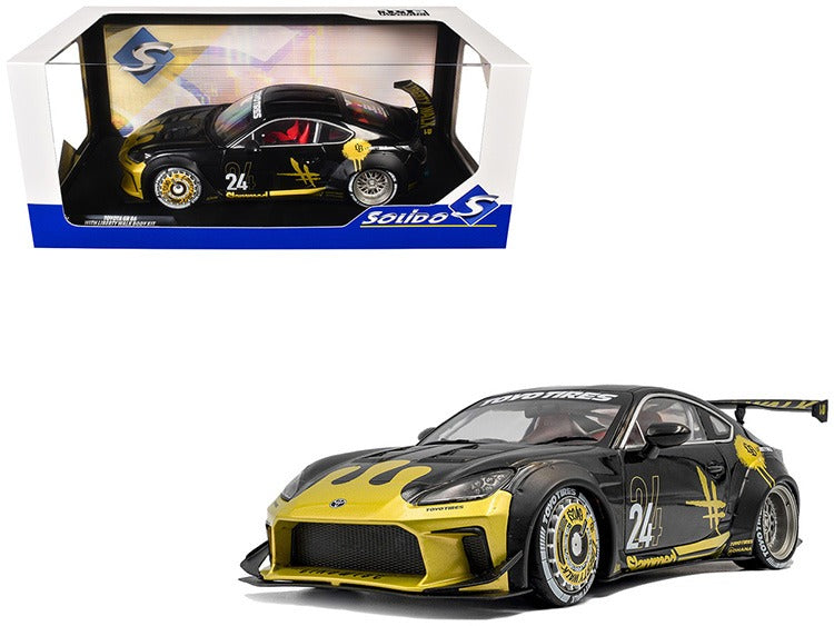 Solido S1813603 2024 Toyota GR86 Liberty Walk LBWK 1:18 Black / Gold