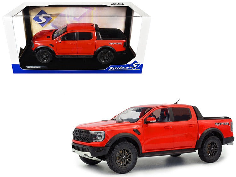 Solido S1813901 2024 Ford Ranger Raptor Pick Up Truck 1:18 Orange
