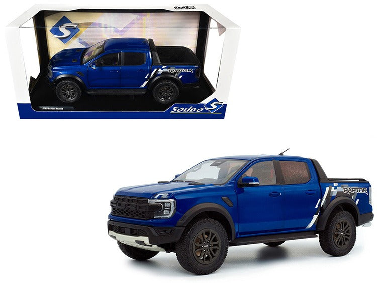 Solido S1813902 2024 Ford Ranger Raptor Pick Up Truck 1:18 Blue