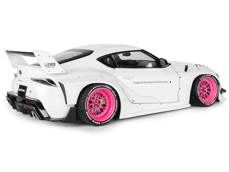 Solido S1815502 2025 Toyota GR Supra LBWK Liberty Walk 1:18 White