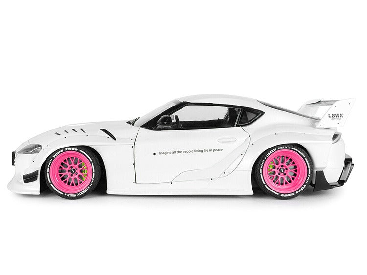 Solido S1815502 2025 Toyota GR Supra LBWK Liberty Walk 1:18 White