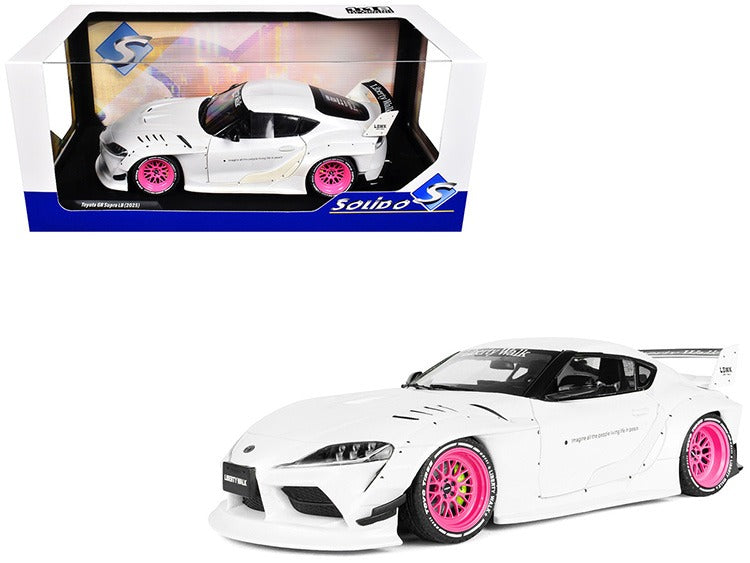Solido S1815502 2025 Toyota GR Supra LBWK Liberty Walk 1:18 White